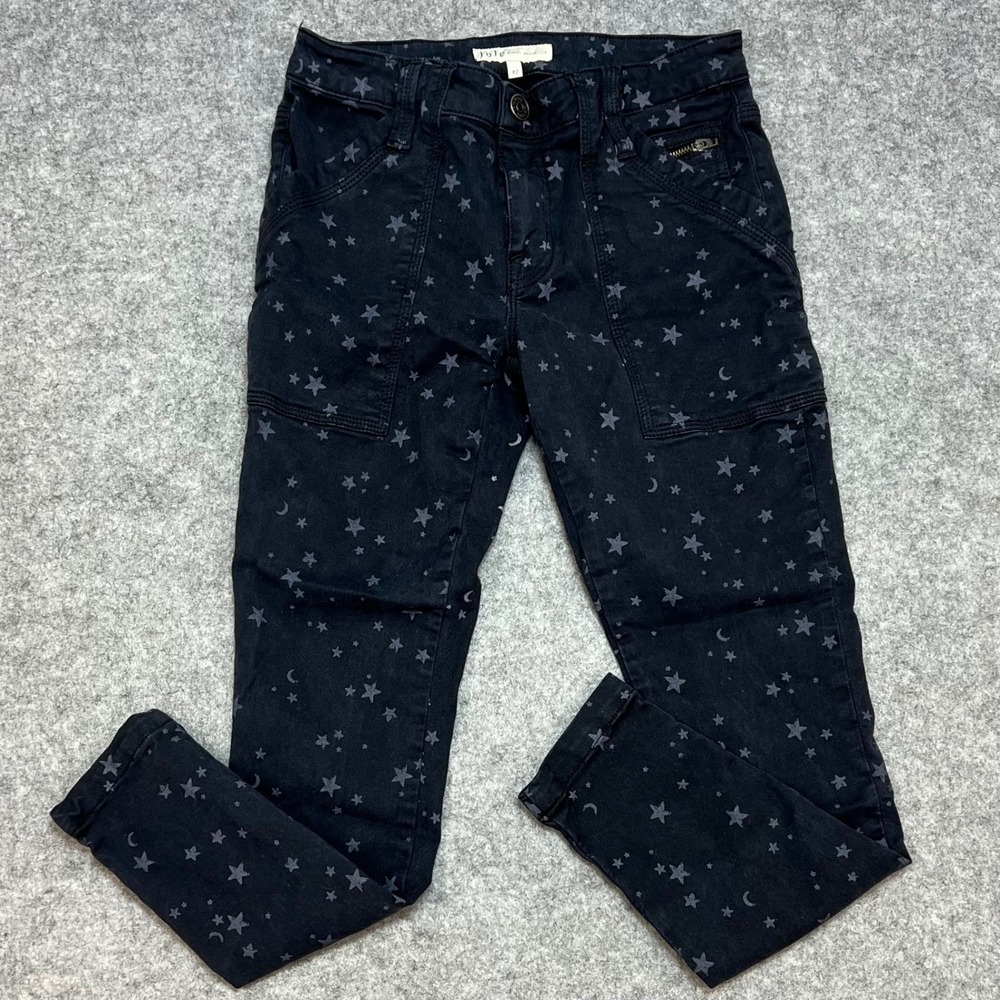 Joie Jeans Park Skinny C Caviar Star Moon Print Navy Denim Pants Women's Size 27